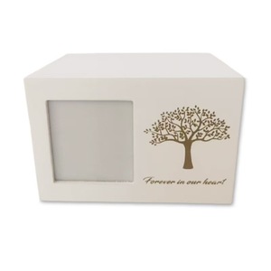 כד עץ מלבני בעבודת יד, מעץ מלא, לזכר חיית מחמד, עם מסגרת לתמונה, קופסת הלוויה לכלב, מתאים להעברה בין מדינות. - Product Image 5