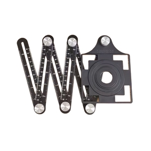 Regla de medición multiángulo de aleación de aluminio de seis pliegues PMS, regla de posicionamiento plegable de aluminio, localizador de agujeros de azulejos, ángulo Universal - Product Image 2