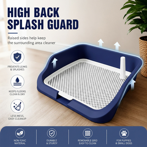 Bandeja de entrenamiento para perros Polonia Stock, 50x45cm, con protector antisalpicaduras de borde alto y rejilla extraíble, fácil de limpiar, Dropshipping UE - Product Image 2