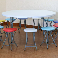 Table de mariage en plastique pliante blanche robuste et durable de 10 places meubles de maison convertibles pour les banquets et les fêtes pour les hôtels