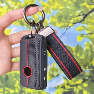 Housse de clé en silicone compatible avec Mazda 3 6 CX3 CX5 CX9 MX5 Miata, clé intelligente à 3 boutons (verrouillage, déverrouillage et fonction panique) - Product Image 4