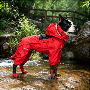 Impermeable para Perros de Cuatro Patas, con Capucha y Reflectante, Chaqueta Impermeable para Perros, Traje de Lluvia para Mascotas - Product Image 6