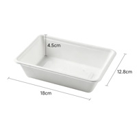 Barquette alimentaire rectangulaire jetable en bagasse de canne à sucre de 22 oz, emballage compostable écologique pour la restauration