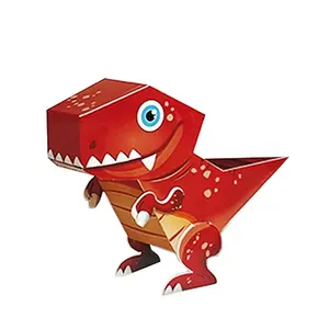 Kit de pliage en papier pour enfants, jouet artisanal 3D facile à monter soi-même, dinausore, 1 pièce - Product Image 1