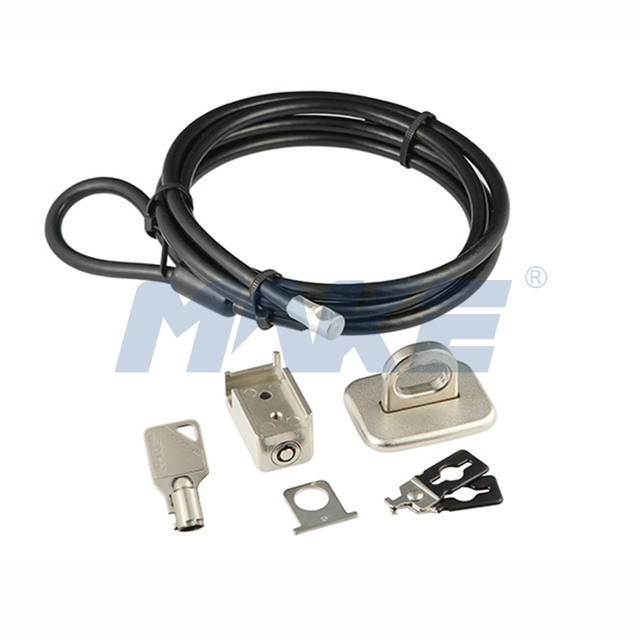 MK800 Factory Wholesale Black Kensington Combination Laptop Cable Lock Zinc Alloy Stainless Steel 1.8m Desktop Locking