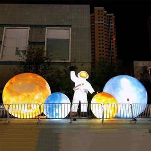 Bola de <span class=keywords><strong>planeta</strong></span> inflable con tema de fiesta espacial con colgante de luna de tierra inflable de conejo - Product Image 3