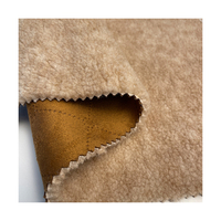 Tissu en molleton suédé gaufré ultra doux personnalisable, anti-boulochage, tricoté en trame, pour textiles de maison et sellerie automobile