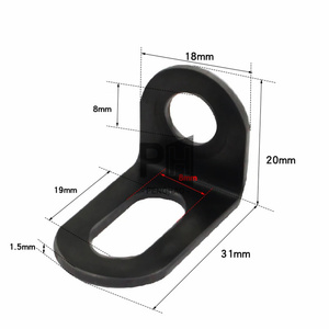 31x20x18mm thép không gỉ Góc chân đế góc bên phải L hình dạng Brace Bracket Đen rustproof, bề mặt sáng góc chân đế - Product Image 2