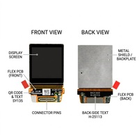 وحدة عرض OLED صغيرة مقاس 1.3 بوصة بدقة 3552×3552 وسطوع 1600 نيت وتردد 90 هرتز عالية الدقة للواقع الافتراضي والواقع المعزز والتصوير الطبي