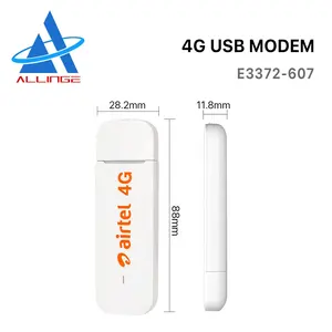 ALLINGE XYY720 Modem USB 4G LTE, Router Dongle USB Nirkabel E3372-607 dengan Kartu Sim