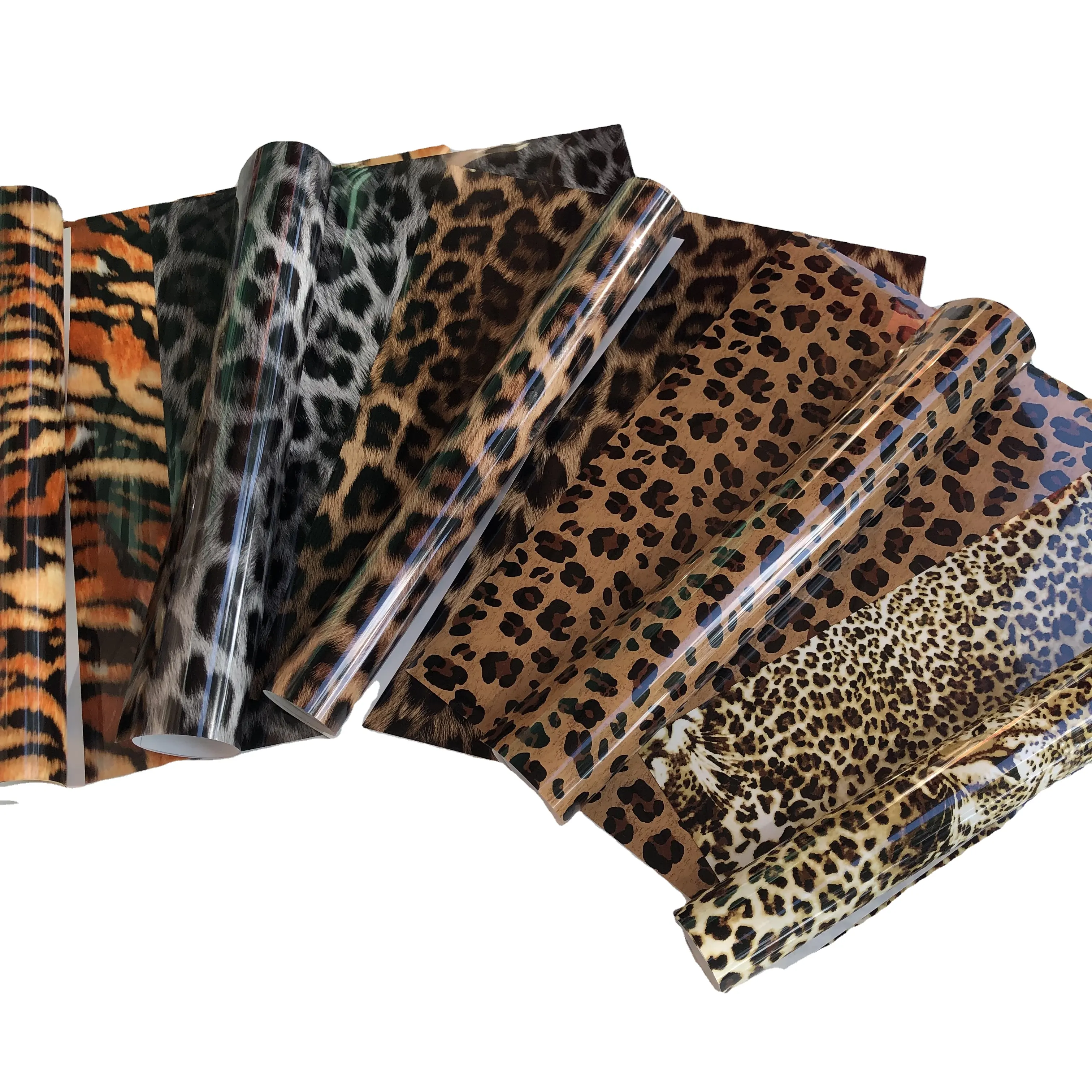 Htv-7 hojas de 12X10 pulgadas de vinilo con estampado de leopardo, Htv, transferencia térmica, para manualidades, ropa DIY