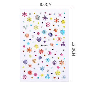 2022 winter popular snowflake pattern nail stickers custom nail sets 3d art butterfly designer nail stickers