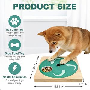 Planche à gratter pour <span class=keywords><strong>chien</strong></span> 3-en-1 en bois, antidérapante, avec compartiment à friandises - Product Image 4
