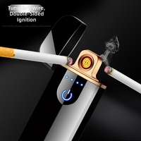 Nouveau briquet électronique portable rechargeable avec écran tactile, design moderne, chargement USB, idéal pour les cadeaux d'affaires