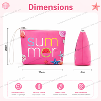 Pochette de maquillage personnalisée pour l'été avec fermeture éclair, idéale pour les voyages et les articles de toilette quotidiens, avec logo OEM/ODM