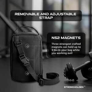 <b>Magnetic</b> Gym Bag for Sport Water Bottle Sling Bag for Men and Women <b>Magnetic</b> Water Bottle <b>Holder</b> Bag for Gym - Product Image 5