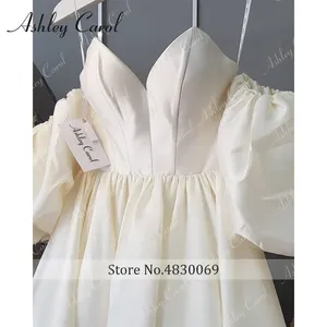 <span class=keywords><strong>Vestidos</strong></span> de Novia de Gala Ashley Carol para Mujer 2024, Satén, Manga Abullonada Desmontable, <span class=keywords><strong>Vestidos</strong></span> de Novia Sencillos con Escote Corazón - Product Image 6