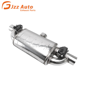 Tubo di Scarico a T con Ingresso 63mm, Doppia Uscita 63mm, Corpo 235x135mm, Lunghezza Totale 770mm, Silenziatore con Valvola Elettrica per Auto - Product Image 5