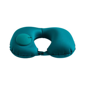 Oreiller de voyage gonflable floqué en forme de U 28x26x14cm, portable avec système de gonflage par pression pour un voyage confortable - Product Image 2