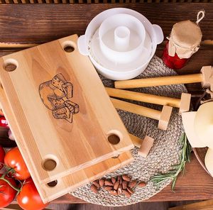 Kit de presse à fromage en bois écologique fabriqué sur mesure pour la fabrication de fromages doux et durs, compatible lave-vaisselle, outils à fromage - Product Image 5