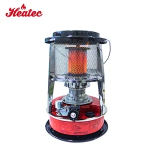 Carry a temperature controlled large capacity safe automatic fire extinguishing glass kerosene heater outdoors