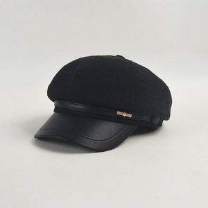 หมวกเบเร่ต์ทรงนิวส์บอยประดับโบว์มุก รุ่นใหม่ประจำฤดูใบไม้ร่วง-ฤดูหนาว ปี 2024  ขอบหนังวินเทจ 8 แผ่น สำหรับผู้หญิง - Product Image 6