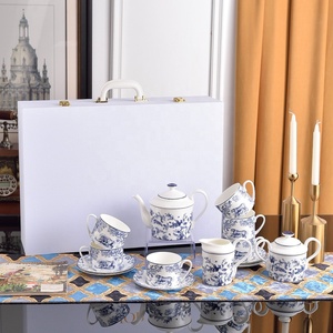 Juego de Tazas de la Serie Blue Tiger, Juego de 6 Piezas para Café y Té, Porcelana Fina, Juego de Café de Lujo de 6 Piezas - Product Image 2