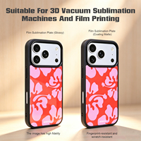 Coques de téléphone vierges à sublimation sous vide avec film magnétique antichoc à bords mats pour iPhone 17 16 15 Pro Max