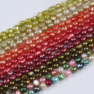 ขายร้อน5-6มม. ย้อมสีสดน้ำบาร็อคเพิร์ลสาระ - Product Image 1