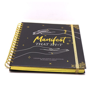 Carnet de notes personnalisé avec estampage de bord en feuille d'or, carnet de notes personnalisé à couverture rigide a5, journal, agenda quotidien avec bord en papier doré