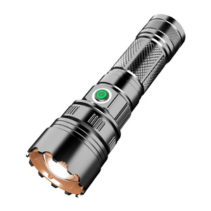 Handheld <b>Flashlight</b> <b>Led</b> 18650 Rechargeable Battery White Light Aluminum Alloy Zoom Focus Long Range Tactical <b>Flashlight</b> - Product Image 1
