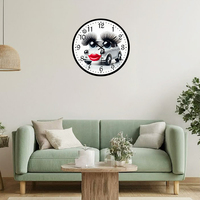 Lukisan Jam Dinding Dekorasi Rumah Seni Gambar Kustom yang Laris Manis, Dekorasi Dinding Modern untuk Kamar Anak dan Kamar Tidur, Ekspor