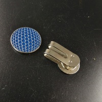Marqueur de balle de golf magnétique en gros avec clip pour chapeau, texture nid d'abeille, logo personnalisé pour les articles promotionnels de clubs de golf, événements d'entreprise