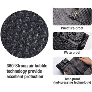 Petit 5x7 6x10 8.5x12 poly bulle mailers enveloppes rembourrées, personnalisé imprimé or noir violet rose expédition enveloppe rembourrage - Product Image 3