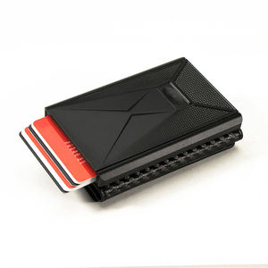 Cổ điển PU da chủ thẻ tín dụng ví <span class=keywords><strong>RFID</strong></span> thép ví có thể thu vào ID chủ thẻ <span class=keywords><strong>RFID</strong></span> <span class=keywords><strong>Blocker</strong></span> Ví với Hộp quà tặng - Product Image 2