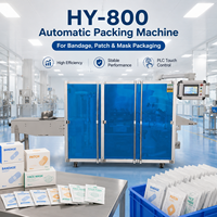 Machine d'emballage automatique HY-800 pour patchs thermiques, patchs rafraîchissants pour la fièvre, patchs pour les pieds et masques faciaux à quatre soudures latérales