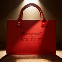 Sac en feutre OEM ODM, vente directe d'usine, grande capacité, sac fourre-tout pour le shopping, logo personnalisé, sac cadeau écologique, vente en gros à bas prix, en vrac