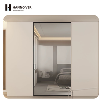 Système de porte coulissante à rail dissimulé HANNOVER, gain de place, fonctionnement fluide, prévention des incendies, intérieur, salon, chambre