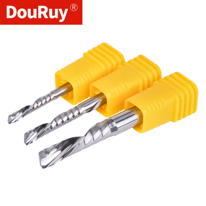 DouRuy 2A 8/10mm Vástago Carburo sólido 1 flauta Espiral izquierda Molino Herramienta de corte para enrutadores y fresadoras CNC - Product Image 4