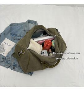 Sac de voyage <span class=keywords><strong>vintage</strong></span> en toile grande capacité avec poignées et bandoulière réglable pour la nuit ou la salle de sport, personnalisable, MOQ - Product Image 6