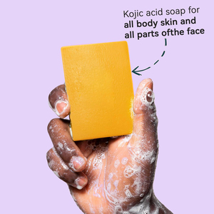 Jabón en barra blanqueador de Ácido Kójico de alta calidad con cúrcuma y manteca de karité para piel seca-Limpieza suave e hidratante - Product Image 2