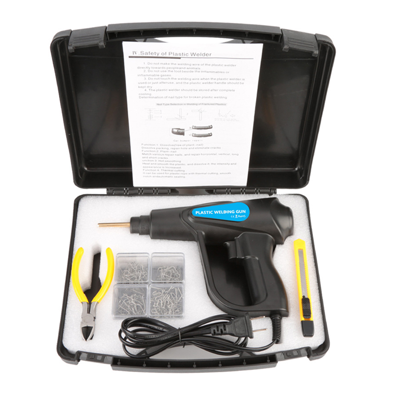 Чехол для переноски 70 Вт пластиковый сварочный пистолет с быстрым нагревом Горячие степлеры с 4 типами скоб