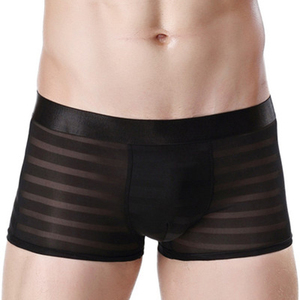 Fabrication Fourniture Slips et boxeurs <span class=keywords><strong>sexy</strong></span> érotiques transparents pour hommes Boxer en maille respirante avec gros pénis bombé - Product Image 2