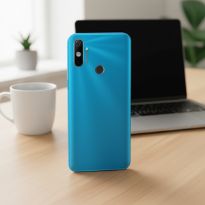 Cover Posteriore Blu per Realme C3 con Lente Fotocamera RMX2027, Parte di Ricambio - Product Image 3