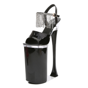 Novità 2024: Sandali da Donna <span class=keywords><strong>con</strong></span> Plateau e Catene di Cristallo da 26cm, Punta Aperta, <span class=keywords><strong>Tacco</strong></span> Alto e Zeppa, <span class=keywords><strong>Scarpe</strong></span> <span class=keywords><strong>con</strong></span> <span class=keywords><strong>Tacco</strong></span> Molto Alto - Product Image 1