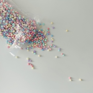 3-6mm đầy màu sắc Mini bọt hạt viên đa màu sắc bọt bóng Polystyrene xốp Slime Filler trang trí tiệc cưới 5 gam/túi - Product Image 1
