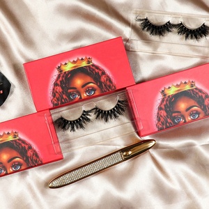 bo&icirc;tes personnalis&eacute;es vente en gros de marque priv&eacute;e vegan moelleux fausse bande de <strong>vison</strong> vendeur de cils avec emballage - Product Image 5