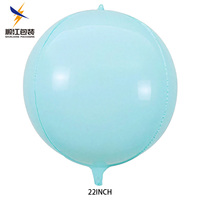 Ballon sphérique en feuille d'aluminium 4D dégradé de 22 pouces pour mariages, anniversaires, baby showers et fêtes