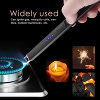Nouvelle bougie en métal Rechargeable sans flamme Style électrique USB briquet ARC briquet