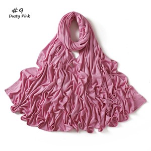 Solid Brimmed Jersey <b>Hijab</b> <b>Modal</b> Mercerized Cotton Long Scarf Breathable Soft Stretch Large Size Women <b>Hijab</b> Shawls - Product Image 6